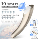 Clitoris Stimulator Air Pulse Wave Waterproof Silicone 10 Suction Modes