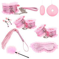 Dildo Vibrator & Anal Plugs Adult Sex Product Kit With Ring Finger Massager BDSM Slave Bandage Flirt