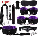 Dildo Vibrator & Anal Plugs Adult Sex Product Kit With Ring Finger Massager BDSM Slave Bandage Flirt