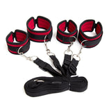 Restraint Nylon Rope Plush Handcuffs Ankle Cuffs Metal Hook