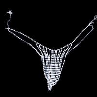 Stonefans Bikini Suit Rhinestone Body Chain Harness Breast Bra Crystal Thong