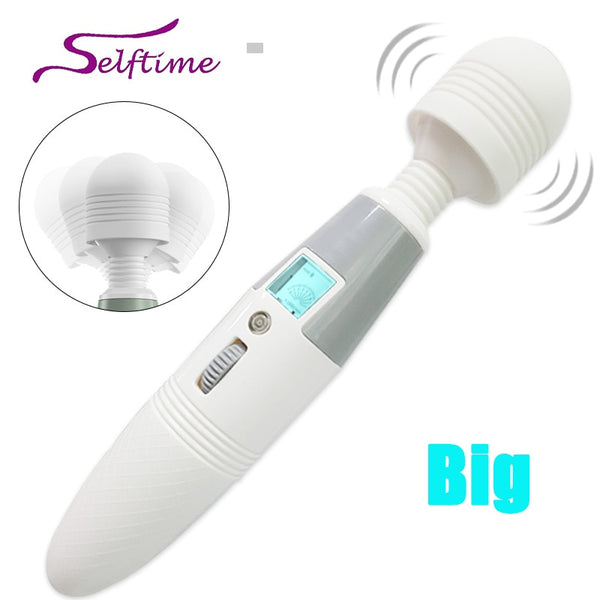 LCD Display Powerful Big AV Magic Wand Massager