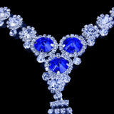 StoneFans Blue Stone Sexy Lingerie Nipple Jewellery Non Piercing