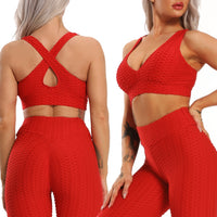 Workout Clothes Red Dry Fitness Wear