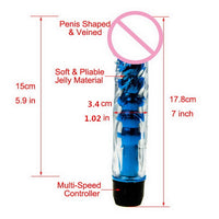 Multispeed Jelly Vibrating Dildo