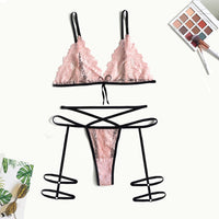 3xl Plus Size Lingerie Set Women Push Up Underwear Women Set Нижнее Белье Женское Sexy Bandage Lingerie Femme Sexy Нижнее Белье