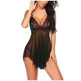 Sexy Black Lace Nightdress