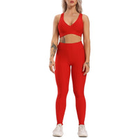 Workout Clothes Red Dry Fitness Wear