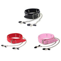 Nipple Chain BDSM Bondage Restraint Fetish Collar Chain Collars Nipple Clamps