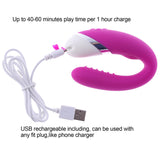 USB Rechargeable 12 Speeds Bending Twisted Vibrators G Spot Dildos