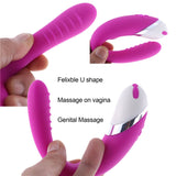 USB Rechargeable 12 Speeds Bending Twisted Vibrators G Spot Dildos