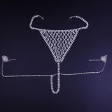 Crystal Chain Mesh Bra and Underwear