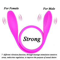 Rechargeable Dual Vibrator 7 Speeds Double Head Jump Egg Bullet Dildo