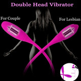 Rechargeable Dual Vibrator 7 Speeds Double Head Jump Egg Bullet Dildo