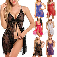 Eyelash Halter Nightgown Sexy Lingerie Nightdress