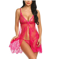 Eyelash Halter Nightgown Sexy Lingerie Nightdress