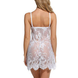 Eyelash Halter Nightgown Sexy Lingerie Nightdress