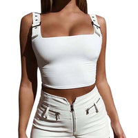 Vest Strap Built In Padded Bra Tank Top