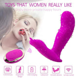 Silicon Wireless Remote Control Vibrating Panties G Spot Dildo Dual Motor 18