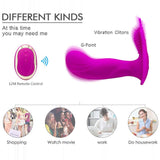 Silicon Wireless Remote Control Vibrating Panties G Spot Dildo Dual Motor 18