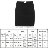 Y2K Skirts Lace Up Goth Woman Skirts