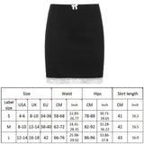 Y2K Skirts Lace Up Goth Woman Skirts