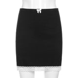 Y2K Skirts Lace Up Goth Woman Skirts