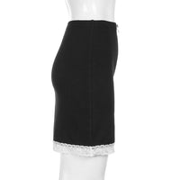 Y2K Skirts Lace Up Goth Woman Skirts