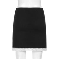 Y2K Skirts Lace Up Goth Woman Skirts