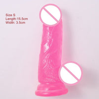 Transparent Soft Dildo With Suction Cup