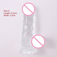 Transparent Soft Dildo With Suction Cup