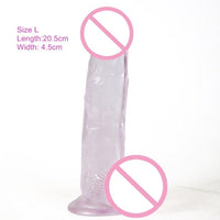 Transparent Soft Dildo With Suction Cup