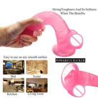 Transparent Soft Dildo With Suction Cup