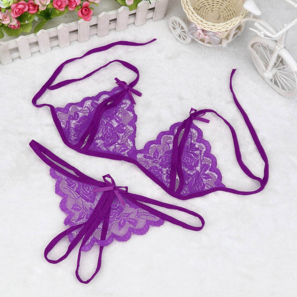 Lace Bra With G-string Lingerie