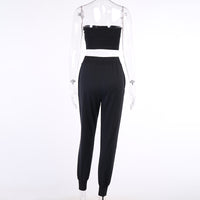 Imcute Two Piece Set Sleeveless Milk Silk Tank Top and Sweatpants