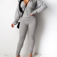 Imcute Sexy 2 Piece Set Tracksuit Top And Pants