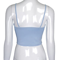 Bandage Camisole Solid Pretty Crop Tops