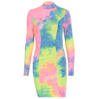 Y2k Clothes Mini Club Dress Tie-dye