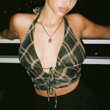 Vintage Halter Cyber Y2k Crop Tops