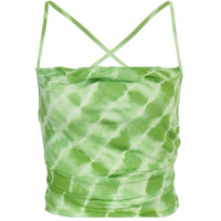 Y2k Tie Dye Backless Bandage  Crop Top