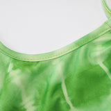 Y2k Tie Dye Backless Bandage  Crop Top