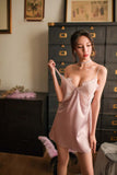 V-neck Spaghetti Straps Silk Sexy Nightwear