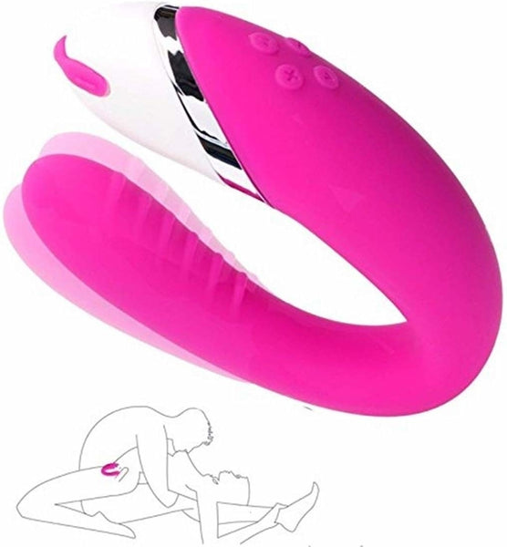 10 Speed U Shape Couple Vibrator USB Waterproof Rechargeable G Spot Clitoral Vibrators Massager Adult Sex Toys for Women Female