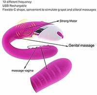 10 Speed U Shape Couple Vibrator USB Waterproof Rechargeable G Spot Clitoral Vibrators Massager Adult Sex Toys for Women Female