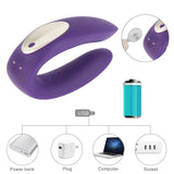 USB Rechargeable Double Dildo Silicone Stimulator