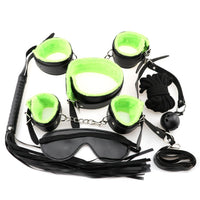 SM Sexy Erotic Suit Adult Sex Toys Goods Leather Handcuff Bondage Kit Suit Ball Whip Kit Bondage Set Couple for Fun Games