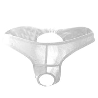 2021 Sexy Lingerie Mens Mesh Underwear Briefs Pouch Hole Hollow Out Transparent Ice Open Buttocks Underwear Panties Underpants