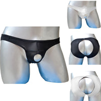 2021 Sexy Lingerie Mens Mesh Underwear Briefs Pouch Hole Hollow Out Transparent Ice Open Buttocks Underwear Panties Underpants